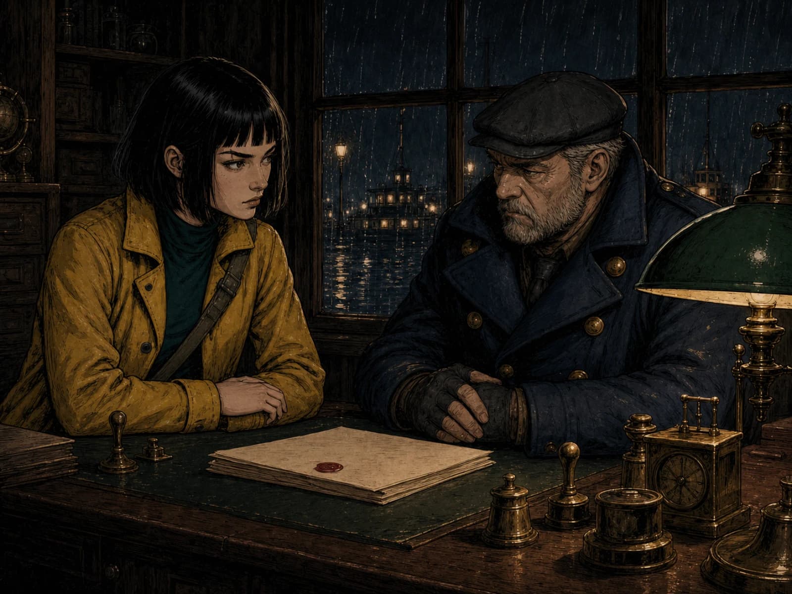 The Lantern Courier, panel 06: two-shot