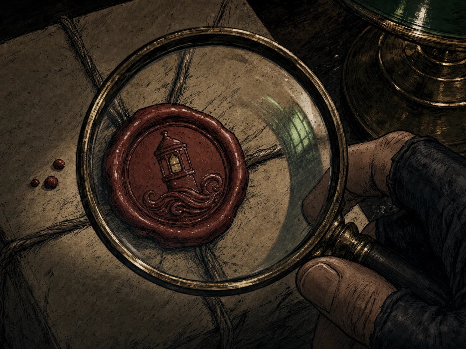 The Lantern Courier, panel 07: seal