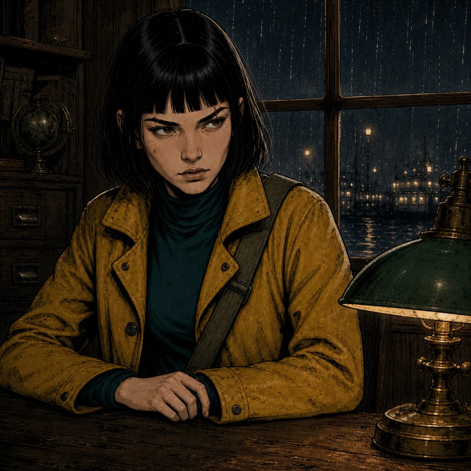 Panel version 2: tighter framing, harder light